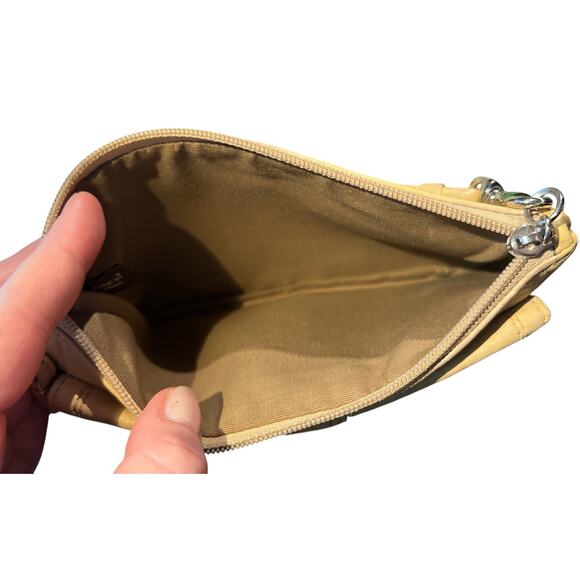 VTG Coach Legacy Leather Wristlet Wallet Pouch Compact Purse Sand Travel Preppy